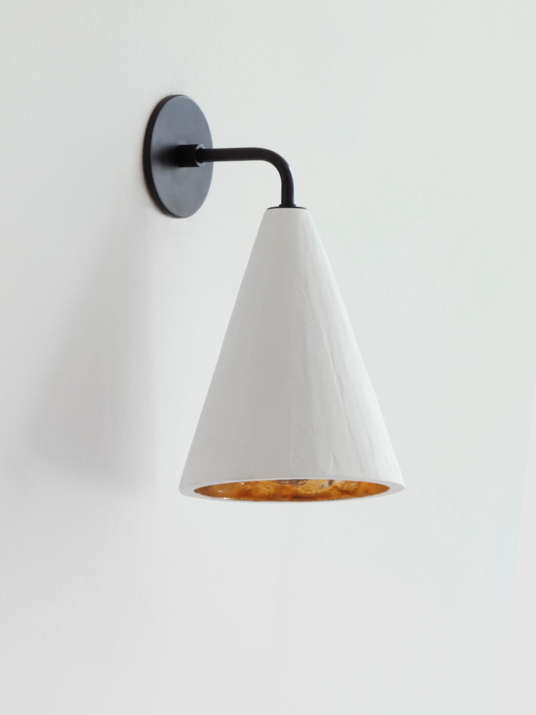 GILDED PLASTER CONE WALL LIGHT