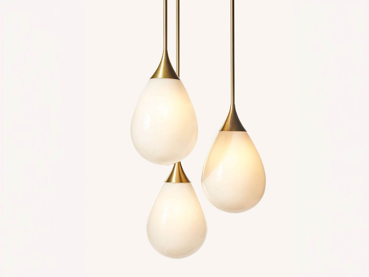 Large Teardrop Pendant – 3 Cluster