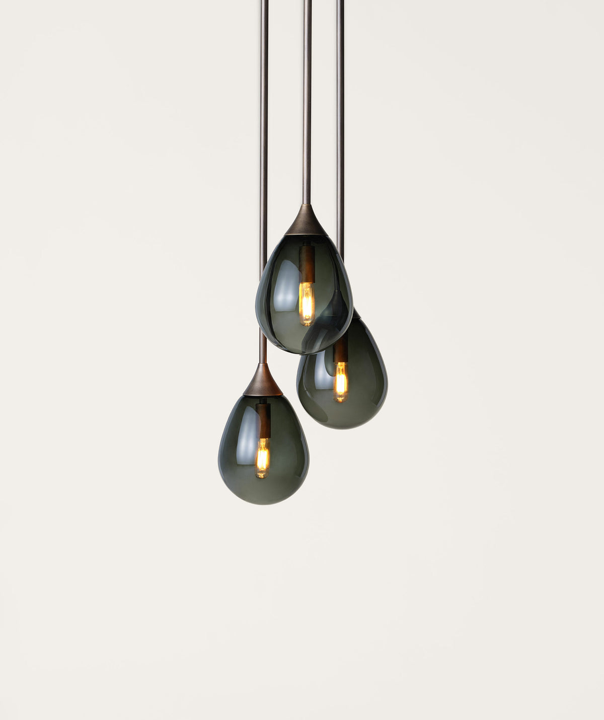 Large Teardrop Pendant – 3 Cluster