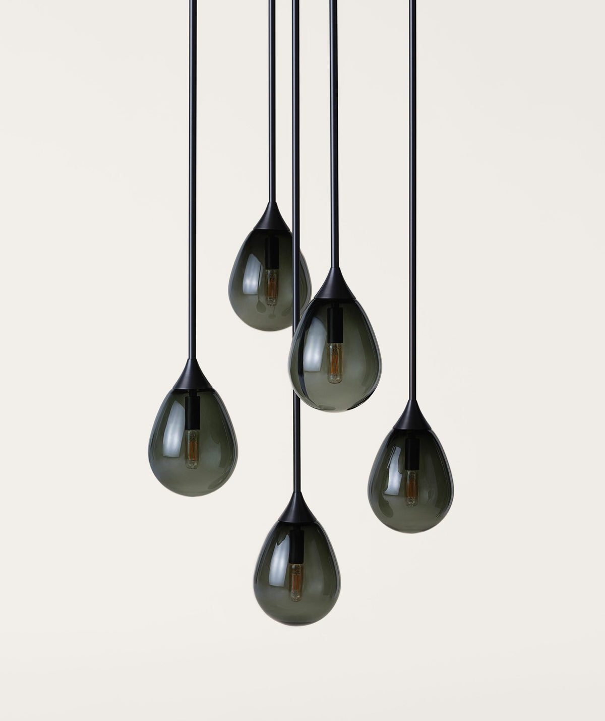 Large Teardrop Pendant – 5 Cluster