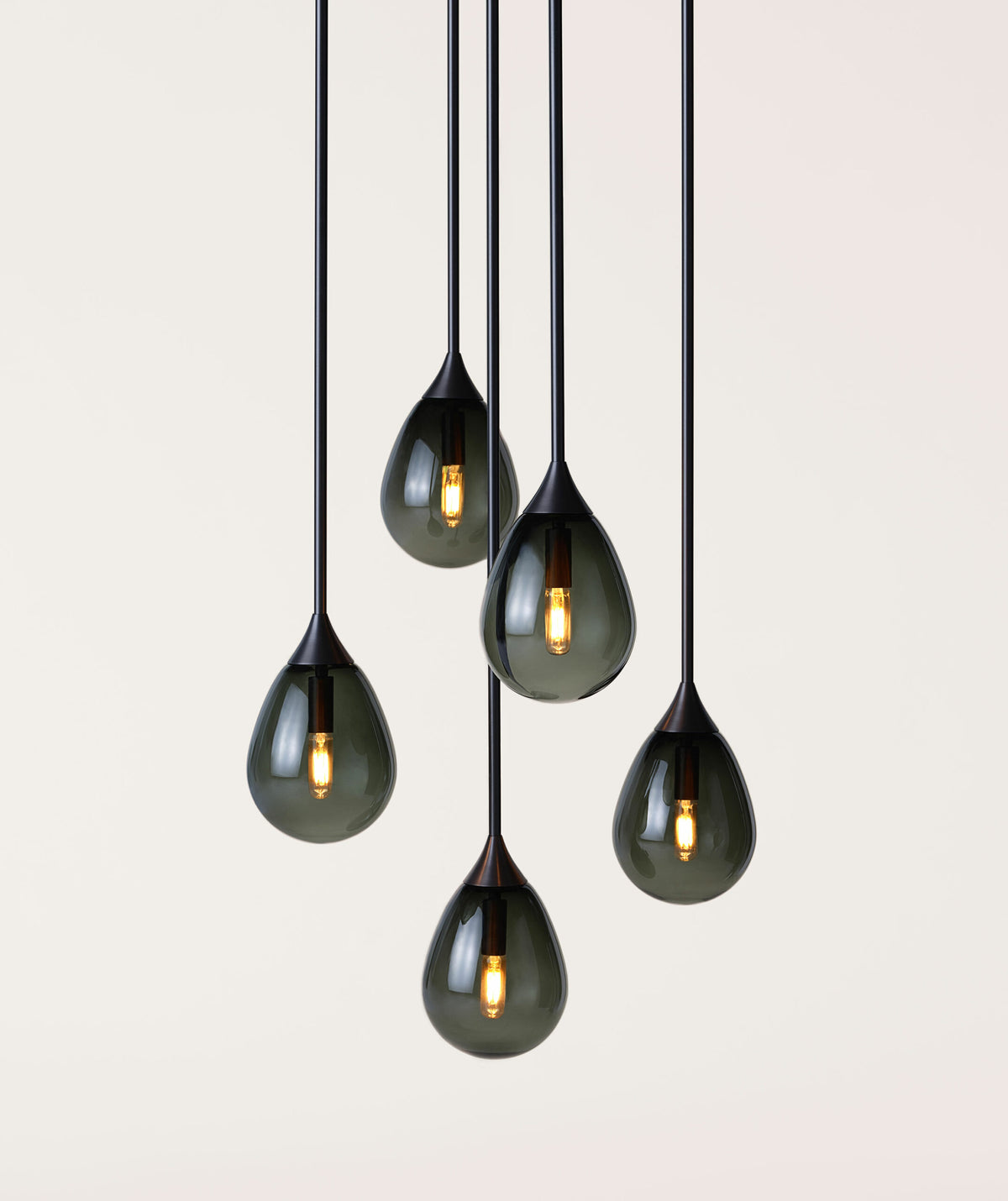 Large Teardrop Pendant – 5 Cluster