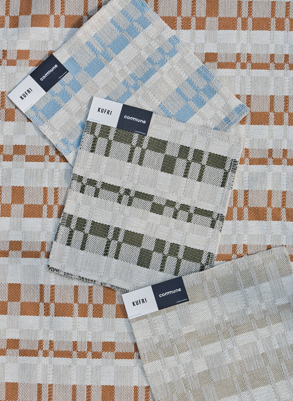 Indoor-Outdoor Commune Shaker Plaid in Sky