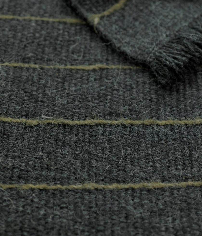 Lines in Charcoal Green