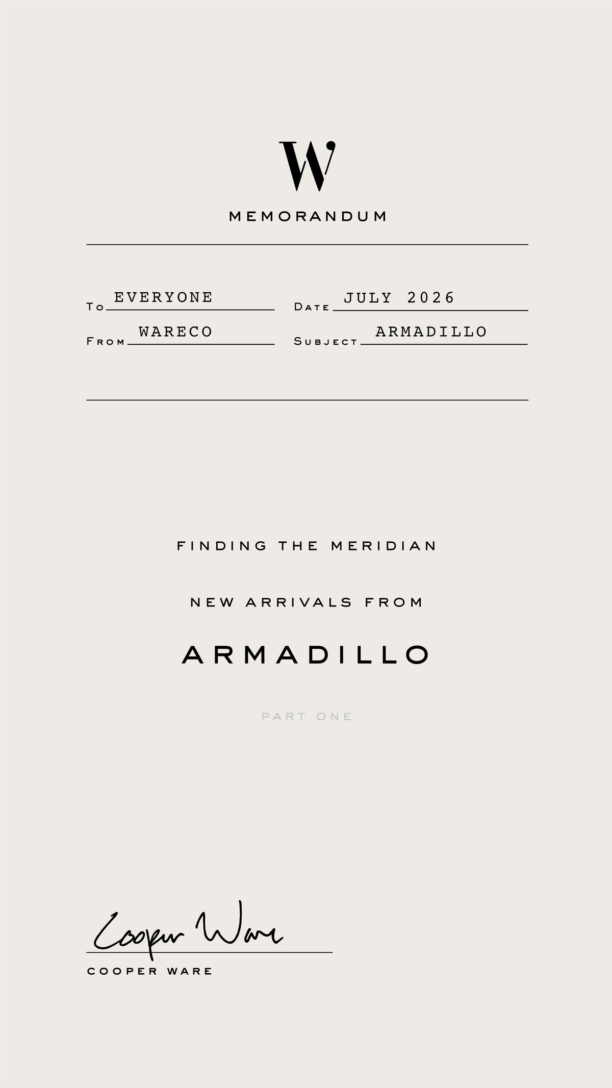 Armadillo Meridian 1