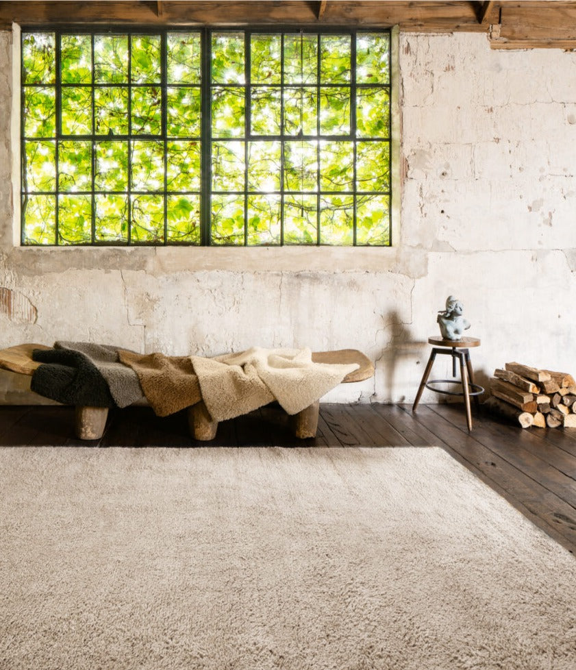 Fleece in Natural White