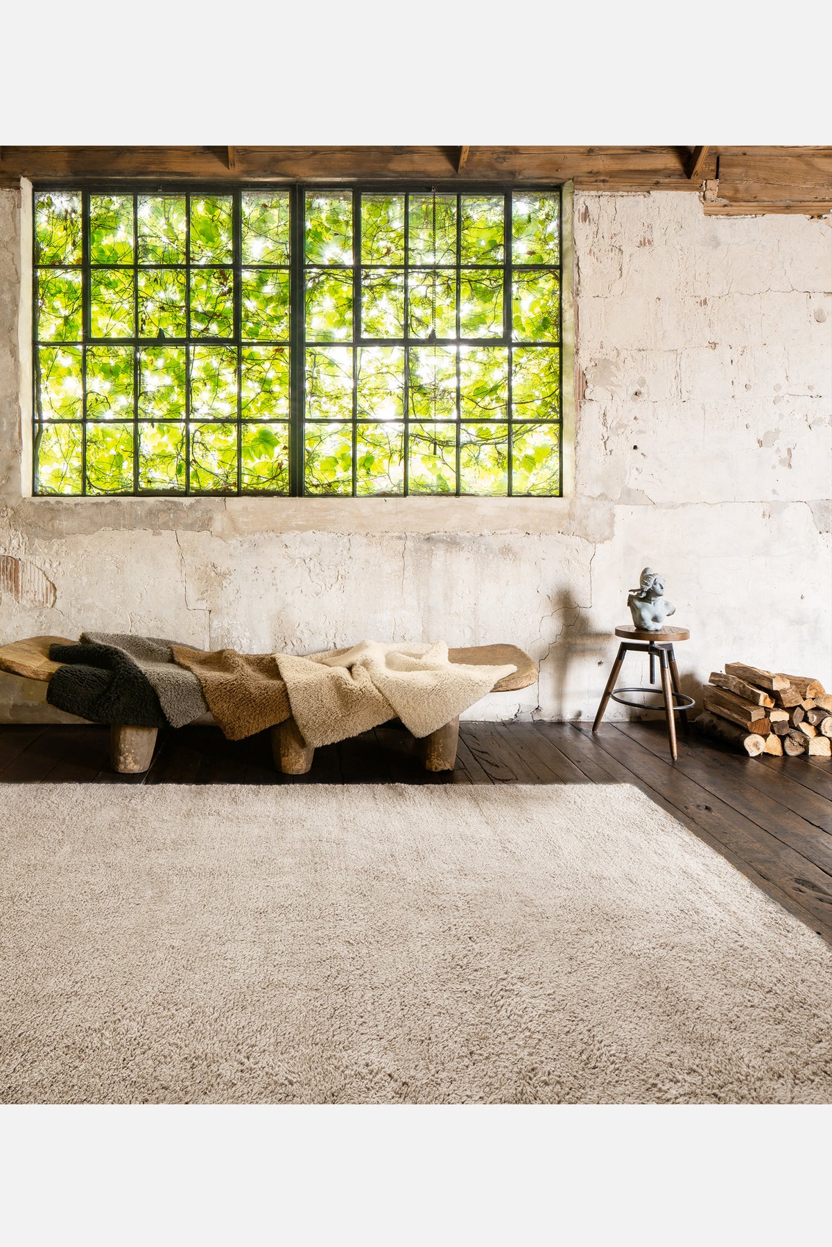 Fleece in Natural White
