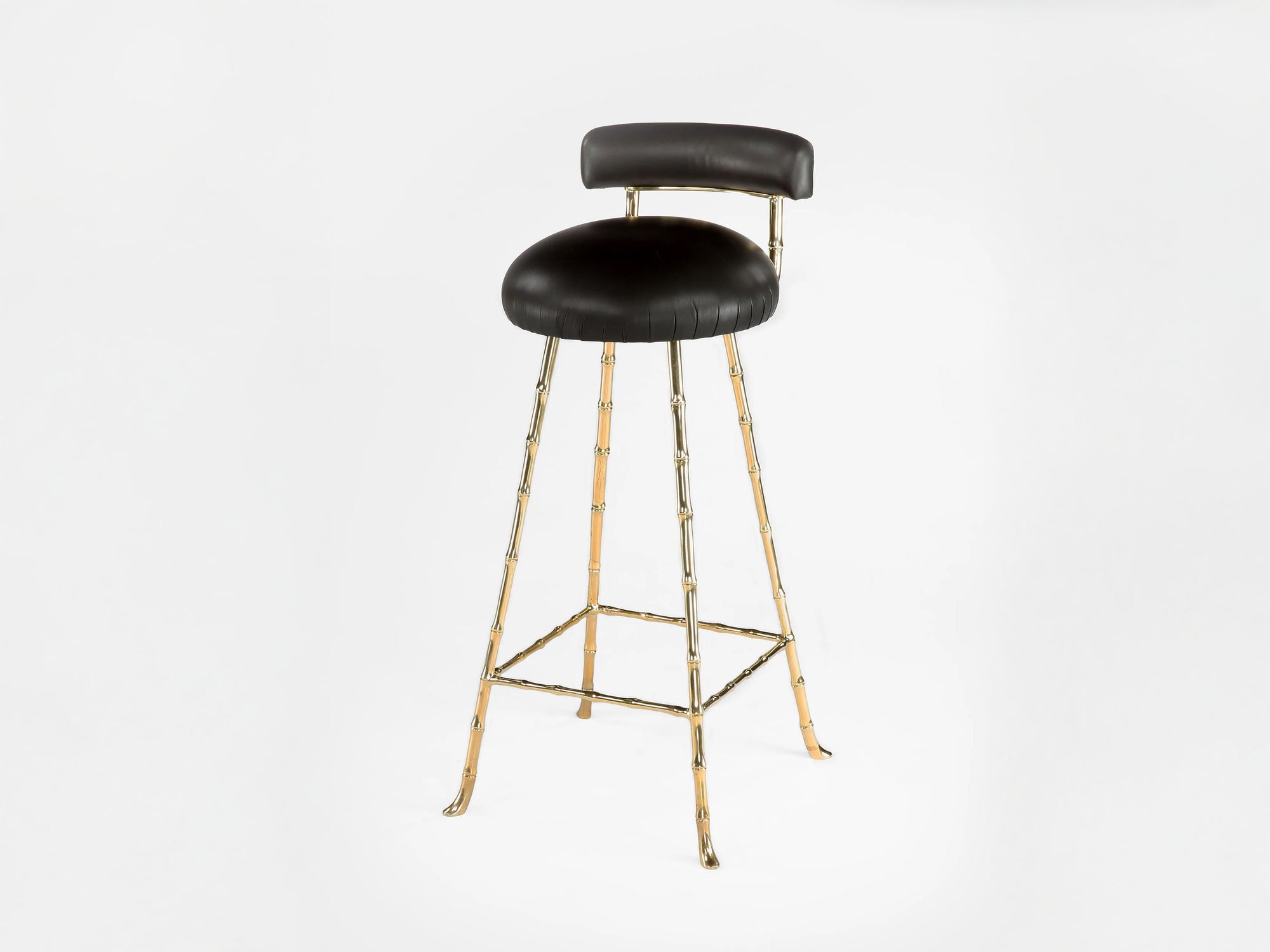 Upholstered Bar Stool with Back Rest