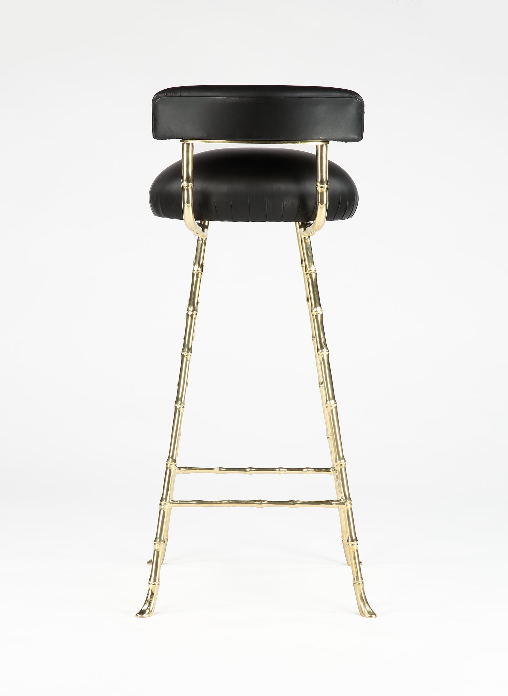 Upholstered Bar Stool with Back Rest