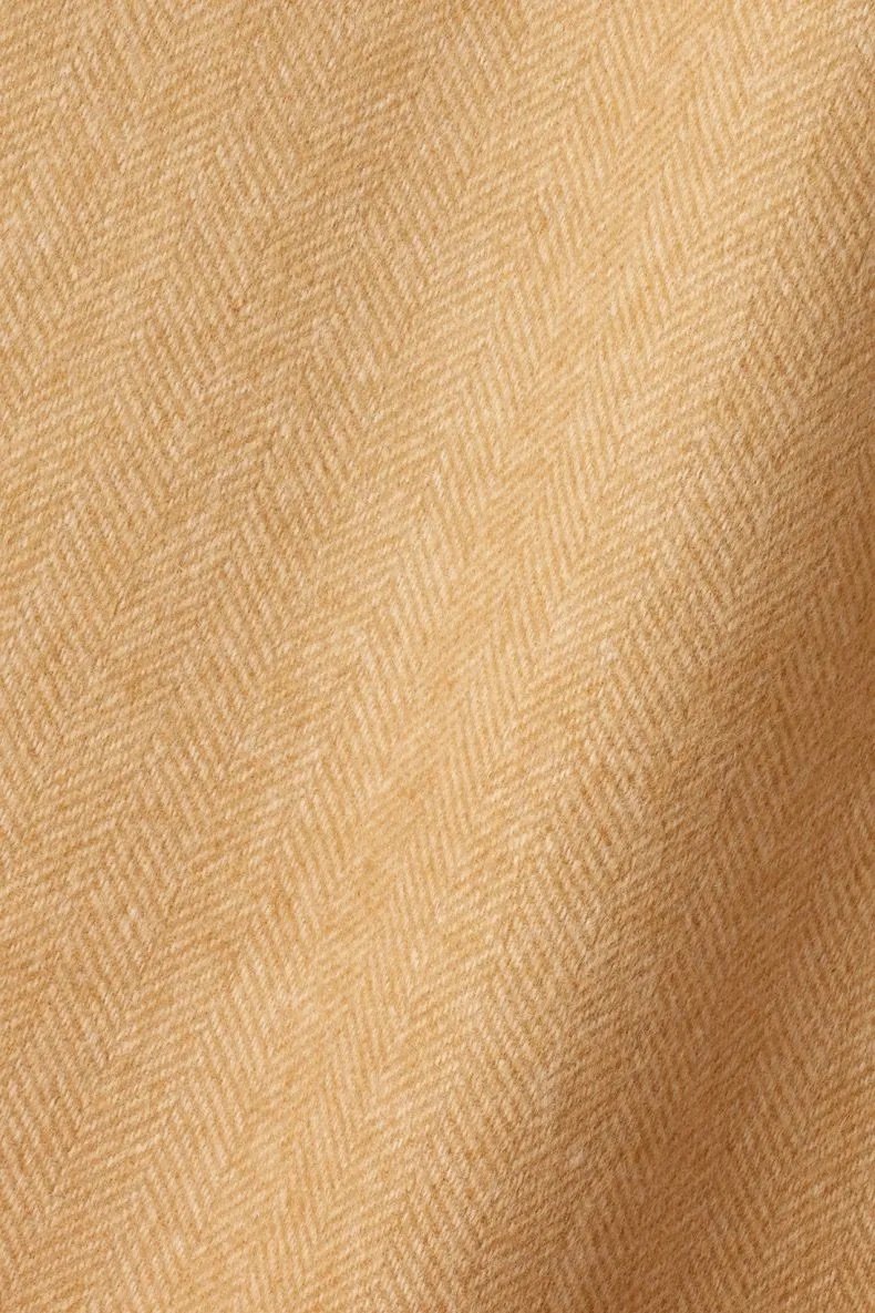 WOOL IN HERRINGBONE TOFFEE / CAMEL